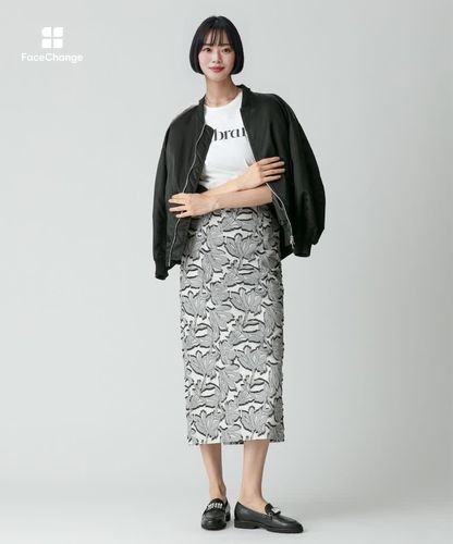 サキゾメカットジャガードタイトスカート|allureville OFFICIAL SITE