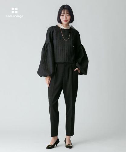 ダブルクロステーパードタックパンツ|allureville OFFICIAL SITE