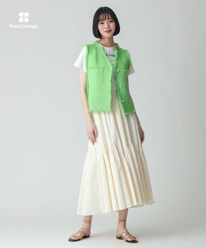 ラスティックツイードフリンジジレ|allureville OFFICIAL SITE