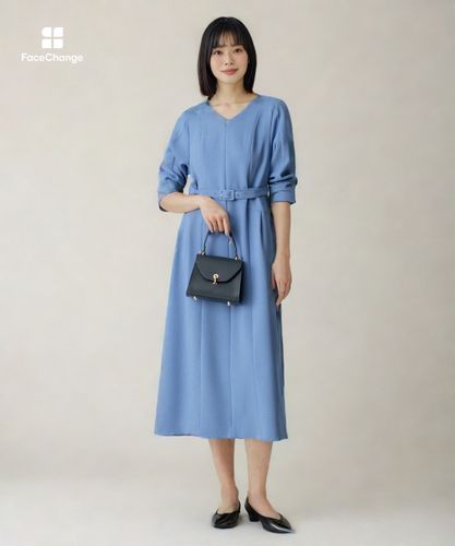 ダブルアムンゼンVネックタックワンピース|allureville OFFICIAL SITE