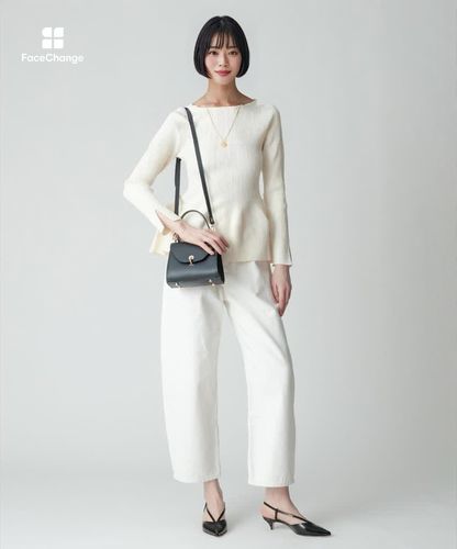 ホールガーメントガーターペプラムプルオーバー|allureville OFFICIAL