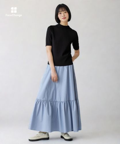 ◇総針モックネック5分袖プルオーバー|allureville OFFICIAL SITE