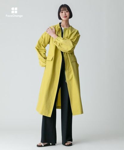 綿ナイロンクロスギャザーネックコート|allureville OFFICIAL SITE