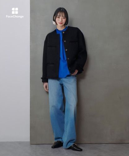 ロービングツイードクルーネックジャケット|allureville OFFICIAL SITE