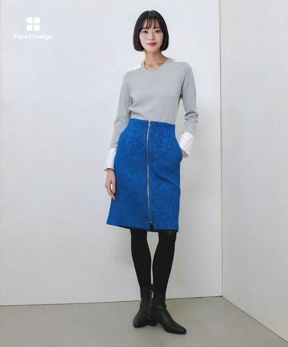 GIOLICAカルゼフロントジップスカート|allureville OFFICIAL SITE