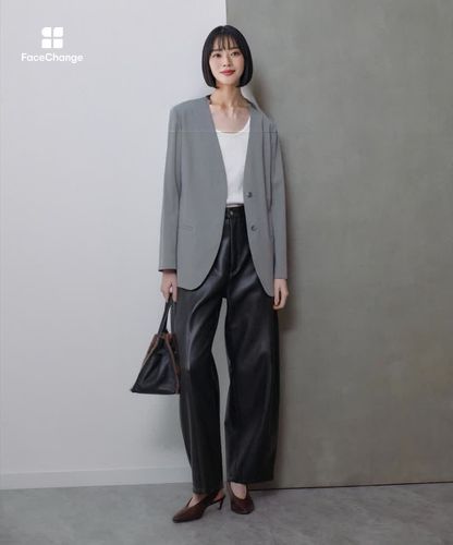 フェイクレザーフロントシームパンツ|allureville OFFICIAL SITE