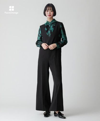 モダンフラワーフロントフリルブラウス|allureville OFFICIAL SITE