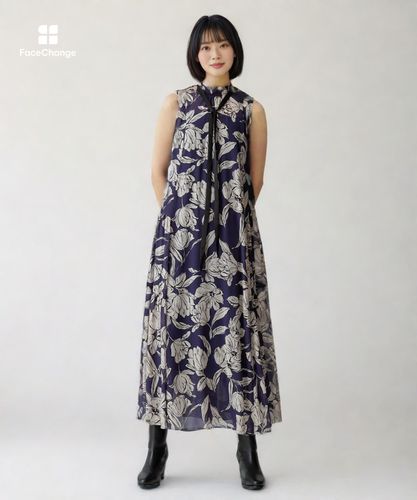 楊柳シアーフラワープリントワンピース|allureville OFFICIAL SITE