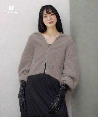 美品✨アルアバイル　カシミヤ　ウール　ダブルジップアップ　フーディ　パーカー black-hair-bob-with-bangs.jpg