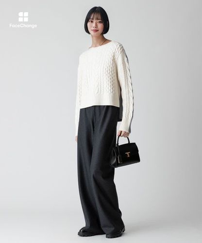 バイカラーケーブルプルオーバー|allureville OFFICIAL SITE / ONLINE