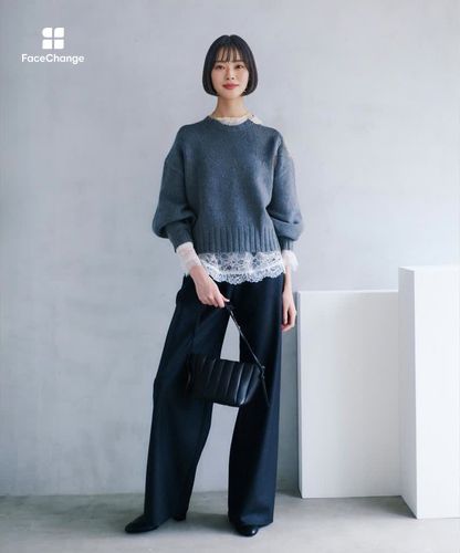 美品 2024AW アルアバイル ウールカシミヤランタンスリーブプルオーバー M ウールカシミヤランタンスリーブプルオーバー|allureville OFFICIAL