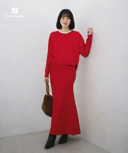 セットアップ対応可能】ウールスムース2WAYネックプルオーバー