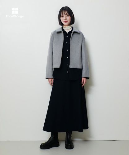 ジーロンラムステンカラーブルゾン|allureville OFFICIAL SITE