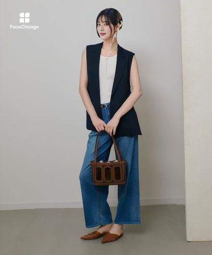 Allureville 麻調カルゼサイドオープンジレ 麻調カルゼサイドオープンジレ|allureville OFFICIAL SITE / ONLINE