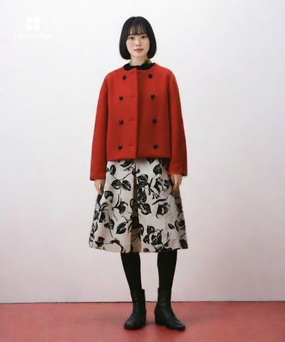 モノフロッキータックフレアスカート|allureville OFFICIAL SITE