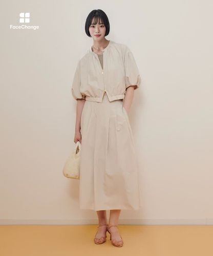 マットタフタアンイーブンタックスカート|allureville OFFICIAL SITE