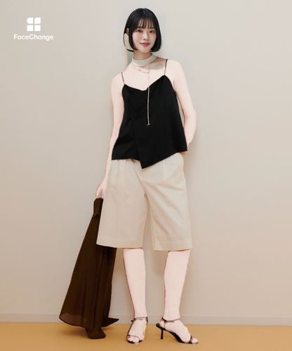 サテンアシメキャミブラウス|allureville OFFICIAL SITE / ONLINE SHOP