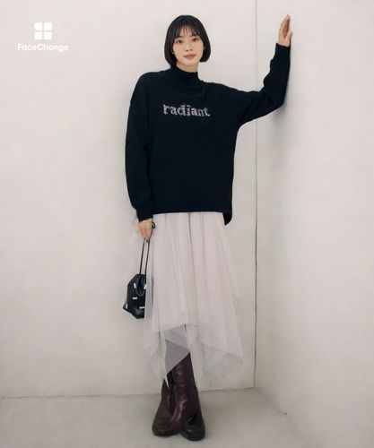 シャギーラメロゴインターシャプルオーバー|allureville OFFICIAL SITE