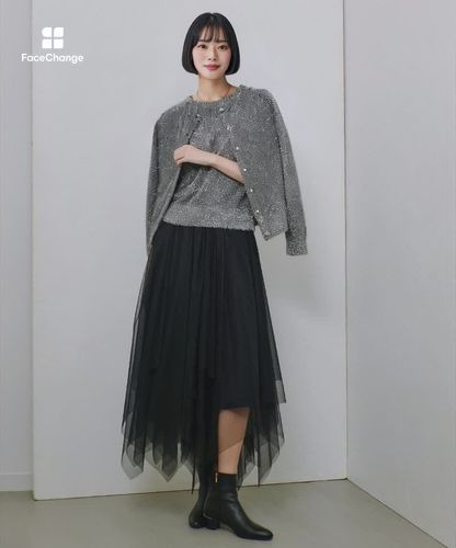 ショートシャギーラメカーディガン|allureville OFFICIAL SITE