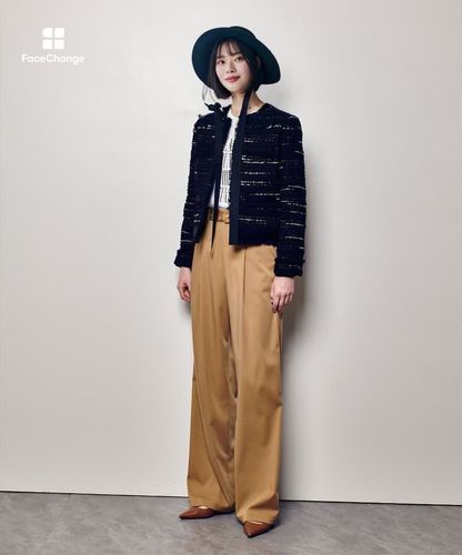 ジオリカツイードラウンドネックジャケット|allureville OFFICIAL SITE