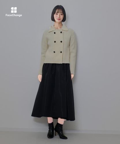 アルアバイルallureville片畦ニットジャケット#2ホワイト allureville(アルアバイル)｜片畦ニットジャケット/オフホワイト の