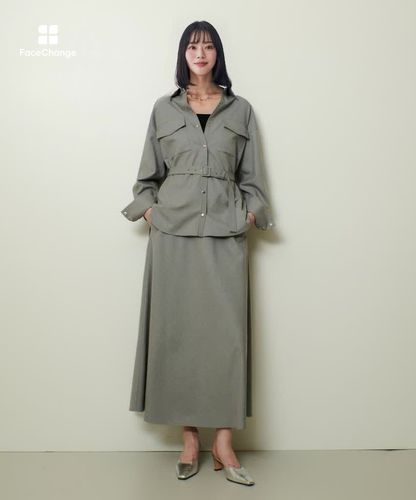 サキソニーベルテッドナロースカート|allureville OFFICIAL SITE