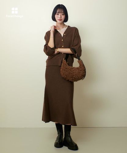 ウール混Wフェイスナローマーメイドスカート|allureville OFFICIAL