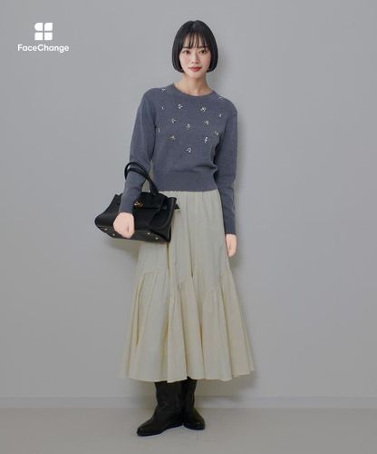 ◇バイヤス切替ギャザースカート|allureville OFFICIAL SITE / ONLINE