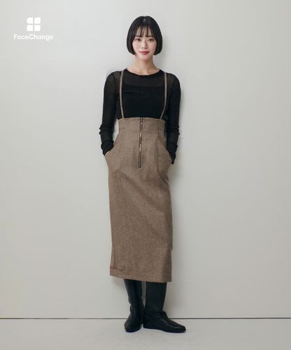 シックツイードツイルサロペスカート|allureville OFFICIAL SITE