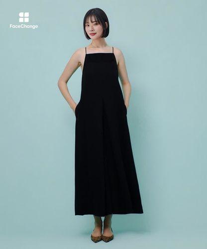 アルアバイル　　ブラックオールインワン ドビークロスフレアオールインワン|allureville OFFICIAL SITE