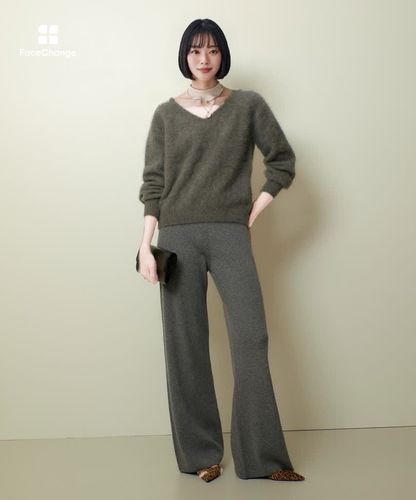 AURALLE リブニットパンツ ウールリブニットパンツ|allureville OFFICIAL SITE / ONLINE SHOP