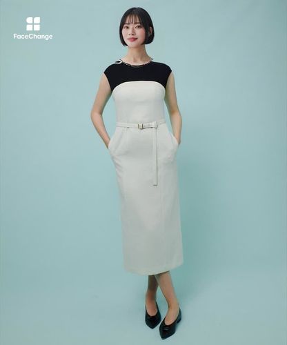 コンパクトツイルカットコンビワンピース|allureville OFFICIAL SITE