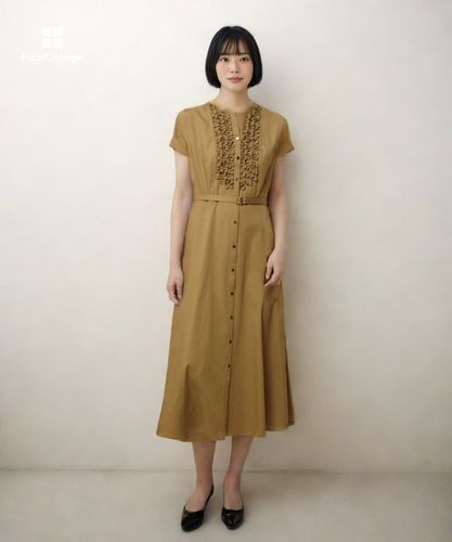 美品✨アルアバイル ツイルサイドフリルＬ／Ｓワンピース 定価37400 trim_ofalv_itembf6e74d664e011e