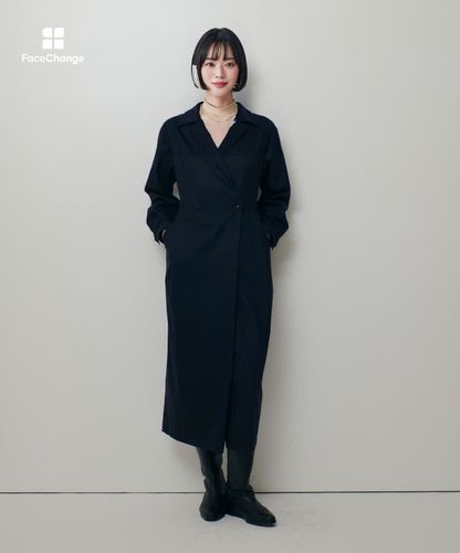 ウールポリカシュクール風ワンピース|allureville OFFICIAL SITE