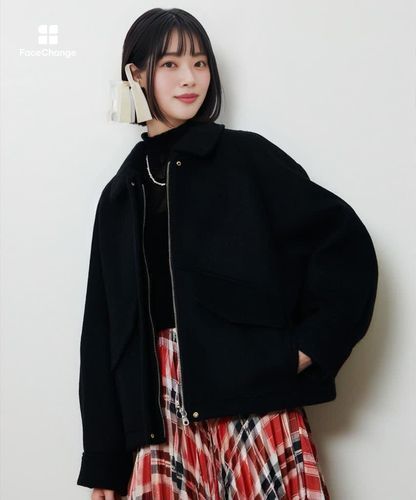 ウールモッサステンカラーブルゾン|allureville OFFICIAL SITE