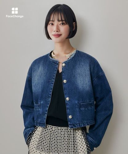 デニムノーカラージャケット|allureville OFFICIAL SITE / ONLINE SHOP