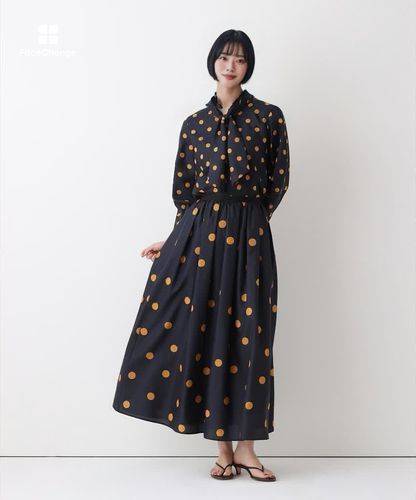 ハウスオブロータス　ポルカドットスカート Amazon.co.jp: レディースポルカドットプリーツスカート-ファッションA