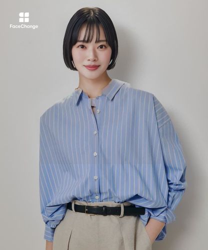 ストライプスカーフ付バルーンシャツ|allureville OFFICIAL SITE