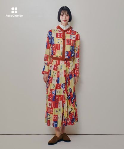 美品★ フランシュリッペ　★˚✧₊ パッチワークプリント　ブラウス パッチワークプリントボウブラウス|allureville OFFICIAL SITE