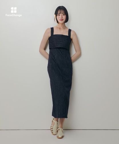 リネンストライプジャンパーワンピース|allureville OFFICIAL SITE