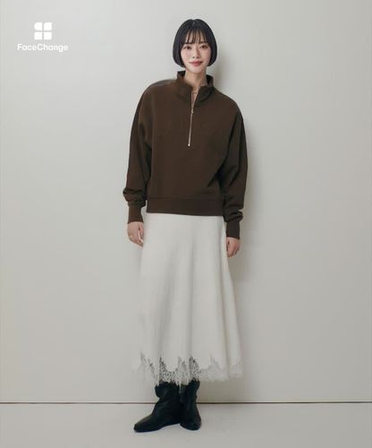 ハーフジップ刺繍プルオーバー|allureville OFFICIAL SITE / ONLINE