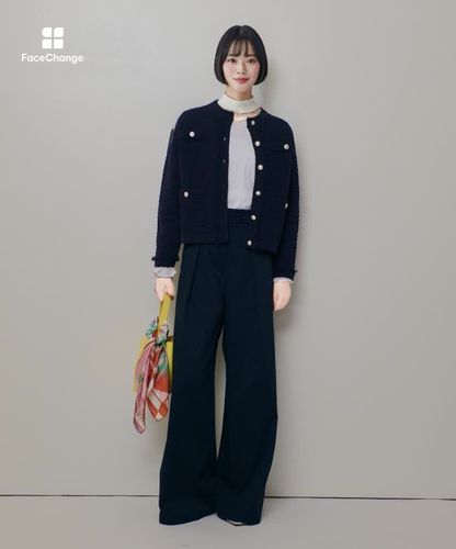 アルアバイル リネン ツイード ジャケット MANTECO ダブル 23SS 紺 ニットツイードジャケット|allureville OFFICIAL SITE / ONLINE SHOP
