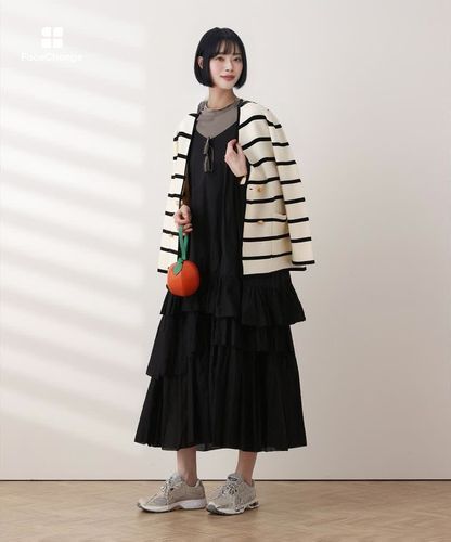ガーターノーカラーニットジャケット|allureville OFFICIAL SITE