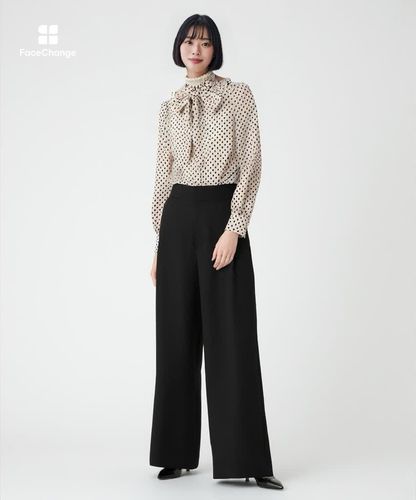 LOULOU WILLOUGHBY】デシンドットフリルボウタイブラウス|allureville