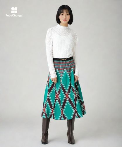 LOULOU WILLOUGHBY】アーガイルチェックプリーツスカート|allureville