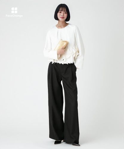 いわっち LOULOU WILLOUGHBY】ポリツイルタックパンツ|allureville OFFICIAL