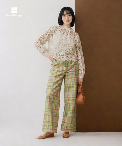 LOULOU WILLOUGHBY】NEONツイードワイドパンツ|allureville OFFICIAL