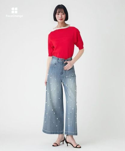 アルアバイル　ルルウィルビー パールデニムバギーパンツ LOULOU WILLOUGHBY】パールデニムバギーパンツ|allureville OFFICIAL