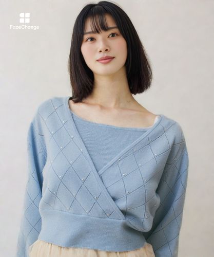 2024 LOULOU WILLOUGHBYレイヤードカシュクールプルオーバー black-hair-bob-with-bangs.jpg