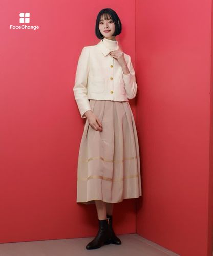 LOULOU WILLOUGHBY】リングツイードステンカラージャケット